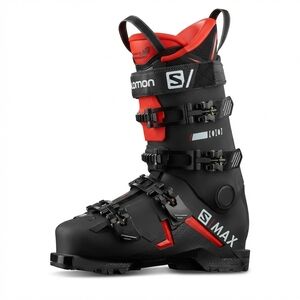 NEW SALOMON men's smax 100 gw ski boot in black/red